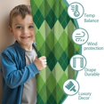 thumbnail image 3 of Blackout Kids Curtains,Green Argyle Pattern Childrens Insulated Curtains Set Of 2,Bedroom Essentials,Toddler Room Decor 42"x54", 3 of 5
