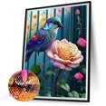 thumbnail image 2 of Pintura de diamante 5D DIY Kit de taladro redondo completo pájaro rosa china decoración del hogar (B6327) FLhrweasw Nuevo, 2 of 9