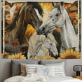 thumbnail image 2 of Orinice Horses Sunflower Tapestry Wall Hanging Unique Style Graphic Tapestries Home Wall Decor Art for Living Room Bedroom Apartment Farmhouse Dorm 60x50inch, 2 of 6