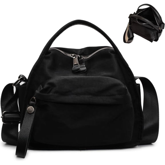 ZYSMBD Nylon Crossbody Bags for Women Shoulder Handbag Casual Everyday Purse Lightweight Top Handle Cross Body Bag for Commuting, Travel