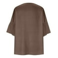 thumbnail image 5 of Women's Kimono Cardigan 3/4 Sleeve Chiffon Lightweight Open Front Beach Cover-Up | Baberdicy | Women Chiffon Kimono Cardigan 3/4 Sleeve Chiffon Open Front (Coffee | M), 5 of 5