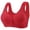 Red, variant on EchfiProm Plus Size Bras for Women Front Closure White Wireless Full Figure Back Smoothing Ladies Bras Older Women 46BC