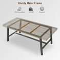 thumbnail image 7 of Luku 70.87" Industrial Dining Table, Large Gray Kitchen Table for 6-8, Wooden Top & Metal Frame, 7 of 7