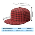 thumbnail image 4 of Classic Red and Black Buffalo Plaid Snapback Hat - Rustic Farmhouse Print Flat Brim Cap for Streetwear Fans, 4 of 5