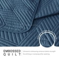 thumbnail image 2 of Exclusivo Mezcla Ultrasonic Twin Quilt Bedding Set, Lightweight Navy Blue Bedspreads Soft Modern Geometric Coverlet Set, 2 of 7