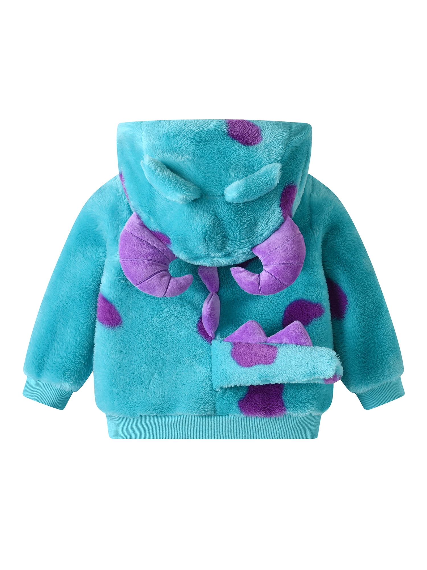 Toddler Girl Boy Halloween Monster Costume Funny Animal Cosplay Costume Long Sleeve Plush Horn Hooded Sweatshirts Pants Set Outfits Fall Winter Clothes