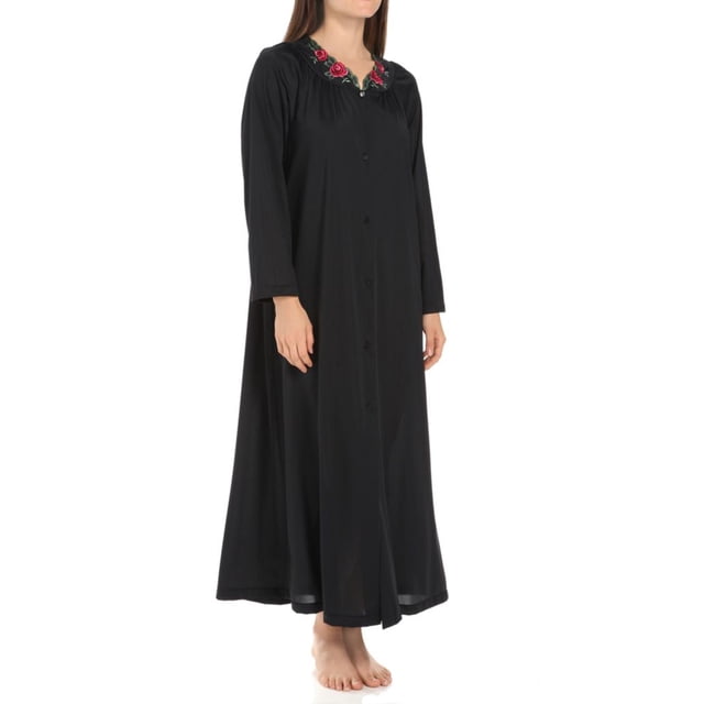 Women's Shadowline 71280 Petals 54 Inch Coat (Black 2X)