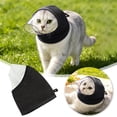 thumbnail image 2 of Breathable Mesh Cat Muzzle with Transparent Guard Adjustable Anti-Lick Head Protector for Grooming Bathing, 2 of 5