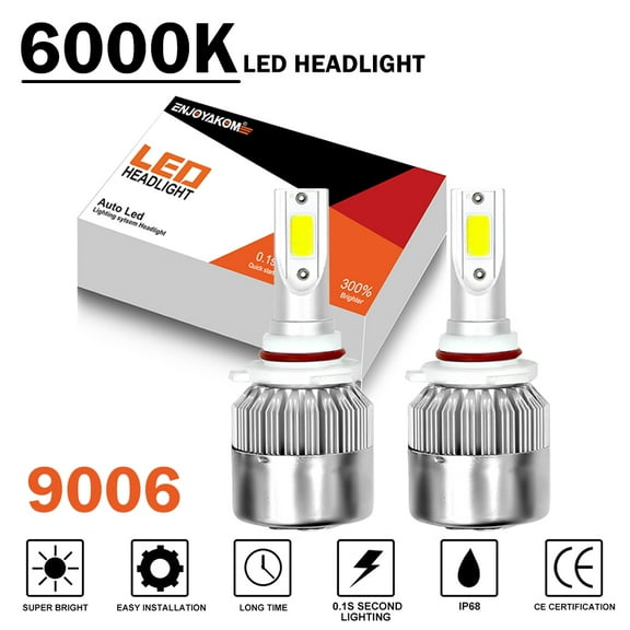 2pcs 9006 LED Low Beam Bulbs For Chevy FoTahoe 1995-2006 9006 HB4 LED Headlights 6000K White