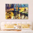 thumbnail image 3 of Póster de lienzo con un arroyo tranquilo que atraviesa el bosque, decoración de dormitorio, paisaje deportivo, decoración de oficina, regalo, estilo marco, 20 x 30 cm, 3 of 8