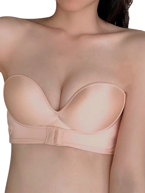 Women's Thick Padded Bra Extreme Push Up Ladies Multiway Strapless Lingerie A-E 
