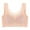 Beige, variant on Women Thin Wireless Bra, Hollow Back Plus Size Bras, Sports Sleep Crop Top Underwear