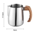thumbnail image 6 of Milk Frothing Pitcher 600ml/1000ml Latte Art Cup Stainless Steel Latte Jug Thickened Espresso Milk Frothing Cup with Handle for Home, 6 of 8