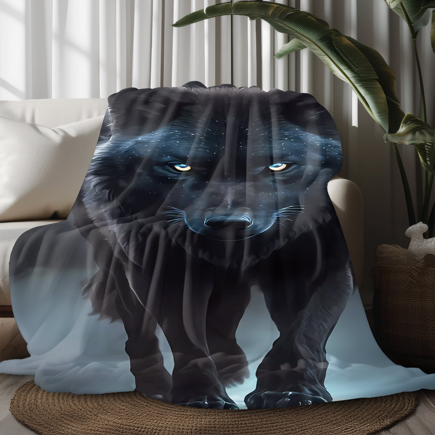 Fleece Blanket for Bed & Sofa - Soft Printed Throw Blanket, Fuzzy Blankets & Throws 30x40 Inches