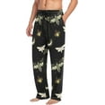 thumbnail image 4 of Men's Pajama Pants with Pockets Sleepwear Lounge Pants Stretch Casual Death Moth Butterfly, 4 of 6