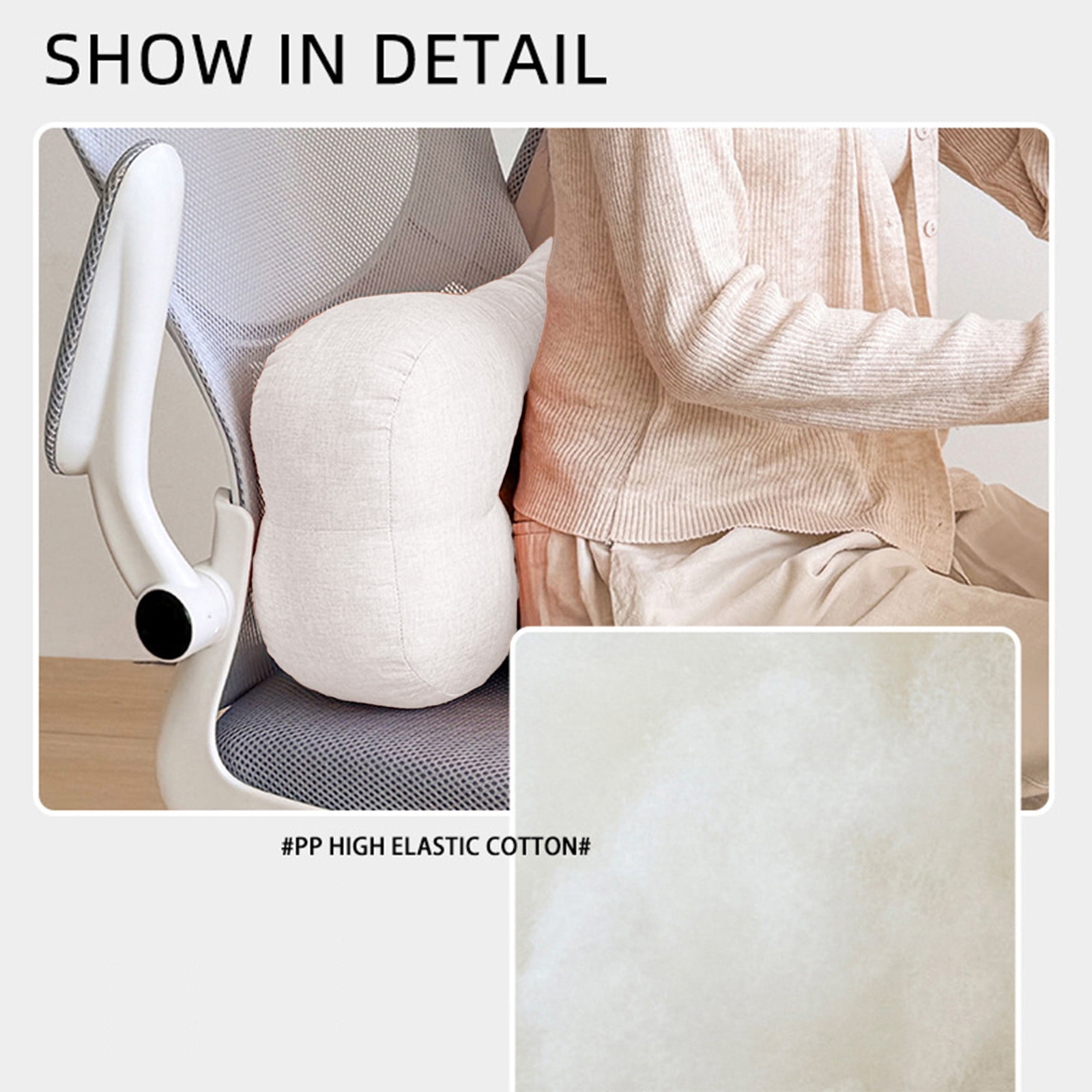 LHNFT Ergonomic Butterfly-Shaped Neck Pillow, Contoured Cervical Support Pillow for Neck Pain Relief, Soft Linen-Feel Pillow for All Sleeping Positions