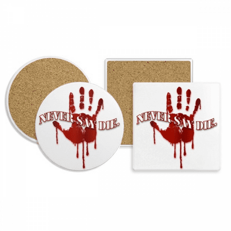 

Absolute Handprint Abandon Death Coaster Cup Mug Holder Absorbent Stone Cork Base Set
