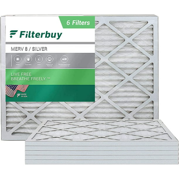 Filterbuy 18x22x1 MERV 8 Pleated HVAC AC Furnace Air Filters (6-Pack) -  Walmart.com