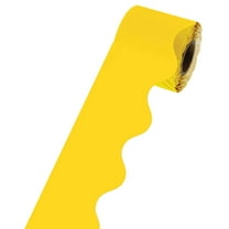 Xloro Scalloped Bulletin Board Border Trim Rolled Wavy Line Decoration for Classroom Office Boards Durable Decorative Border for Bulletin & Cork Boards (1Roll 2.32"x200")