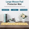 thumbnail image 3 of Desk Mat, Vintage Groovy Yellow Flowers Extended Gaming Mouse Pad Large, Big Desk Mat with Non-Slip Base and Stitched Edge, Long Computer Keyboard Mouse Mat for Home Office Work 31.5"x11.8", 3 of 7