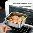 thumbnail image 2 of Stainless Steel Crisper Box 1200ml-3000ml Square Sealed Anti-Spill Lunch Box Refrigerator Storage Box Portable Lunch Box for Kitchen Office Camping, 2 of 7