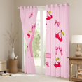 thumbnail image 3 of Homewish Bowtie Letter L Blackout Curtains Set of 2 (52x84 Each),Bowknot Monogrammed Theme Window Curtains,Pink Red Curtains and Drapes For Girl Teens,Ultra Soft Bedroom Decor, 3 of 6