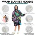 thumbnail image 5 of Wearable Oversized Blanket,Space Dinosaur with Crown Pattern Wearable Blanket Hoodie for Adults,Cozy Hooded Blankets with Super Pockets,Super Warm Fuzzy Pullover for Women & Men, 5 of 6