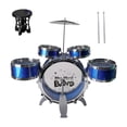 thumbnail image 4 of Batería infantil, instrumento de percusión, juguetes para niños, niñas y niños de jardín de infancia. azul, 4 of 9