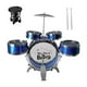 thumbnail image 4 of Batería de jazz para niños, kits de bombo, juguetes de instrumentos musicales para iluminar la música azul, 4 of 9