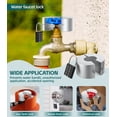 thumbnail image 5 of Outdoor Faucet Lock | Faucet Lock Outdoor with Security Combination Lock | Stainless Steel Water Spigot Lock | Prevent Water Bandit, Unauthorized Water Use, for 1-1/2 to 3 in Dia Valve Handles,Silver, 5 of 7