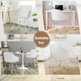thumbnail image 5 of Costway Set of 2 Dining Chair Modern Molded Shell Plastic Seat Metal Frame White, 5 of 11