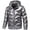 Gray, variant on Fesfesfes Shiny Puffer Jacket for Men Causal Hooded Coat Solid Color Reflective Down Jacket Winter Jacket