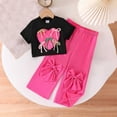 thumbnail image 2 of ZACPNCV Girl's 2 Piece Outfits Clothes Set Print Short Sleeve T-Shirt and Pants Set 2-3 Years, 2 of 9