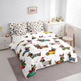 thumbnail image 3 of Manfei Christmas Dachshund Kids Bedding Comforter Set 7pcs, Kawaii Cartoon Dog Animal King Bedding Sets, Fashion Polkadots Reversible Bed Sheets, Microfiber Bedroom Decor, 3 of 7