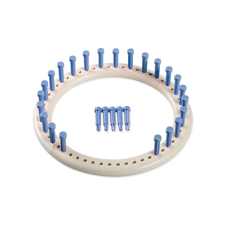 Build-a-Loom Round Kit by Loops & Threads - Customizable Loom for Knitting and Weaving - Accommodates Different Weight Yarn - 1 Pack