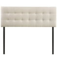 thumbnail image 3 of Modern Fabric Upholstered Full Panel Headboard in Ivory, 3 of 6
