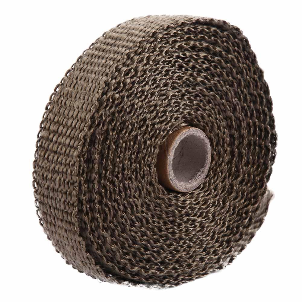 red Exhaust Wrap,5m Car Insulation Tape Exhaust Heat Wrap with 4 Stainless Steel Cable Ties