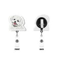 thumbnail image 2 of WIRESTER Design Acrylic Key Card Holder Belt Clip Reel Id Badge Retractable - Maltese Dog, 2 of 5