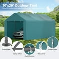 thumbnail image 6 of GOJOOASIS 10x20 Heavy Duty Carports Portable Garage Car Canopy Tent Outdoor Shelter,Green, 6 of 8