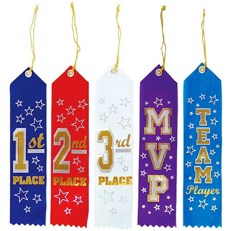 Recognition Ribbons 7-1/2"X2" 6/Pkg-Assorted