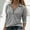 Gray, variant on Womens Long Sleeve Zip Up Shirt Casual Spring Tops Fashion Collar Pullover Blouse Lightweight Solid Color Zipper Front Tunic Stylish Comfortable Tops for Work Daily Wear
