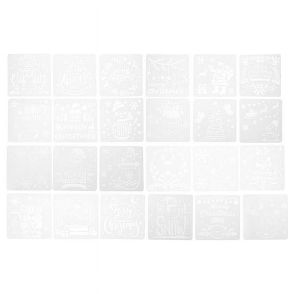 24pcs Christmas Painting Stencils