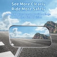 thumbnail image 4 of Unique Bargains 1set Motorcycle Rear View Mirrors Handlebar Mirrors Universal Adjustable Iron Plastic Chrome Silver Tone M10 Square Shape, 4 of 8