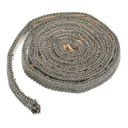 Wood Stove Gasket, 5/8" x 1/4" x 79" Flat Ceramic Fiber Self Adhesive High-Temperature Resistance Seal Rope for Stoves Fireplace Door, Grey