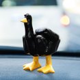 thumbnail image 4 of Escultura de pato pequeño de resina para decoración del hogar, 7,5 cm, regalo creativo de escritorio (negro), 4 of 7