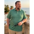 thumbnail image 4 of DARING DIVA Men's Big Tall Leaf Printed Short Sleeve Casual Polo Shirts XL Green, 4 of 7
