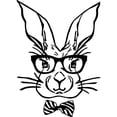 thumbnail image 3 of CafePress - Cute Hipster Easter Bunny Pajamas - Women's Short Sleeve Print T-Shirt and Pants Light Cotton Pajama Set, 3 of 7