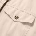thumbnail image 6 of Casual Spring Outfits for Men 2 Piece Linen Long Sleeve Hoodie Button Down with Pocket and Matching Shorts Set Size 3XL Khaki, 6 of 9