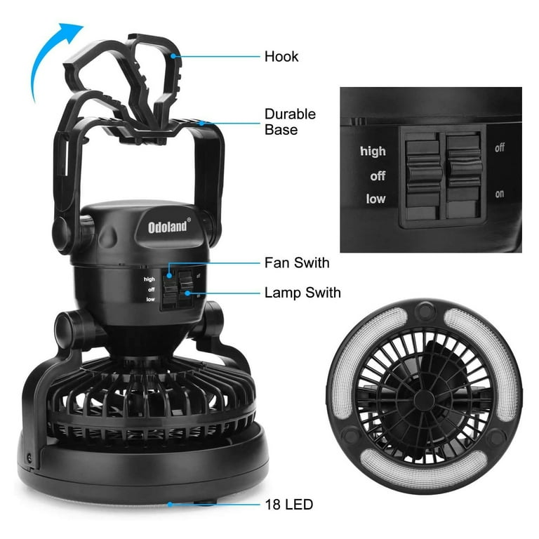 High Powered 18 Led Camping Lantern With Ceiling Fan Shelly Lighting