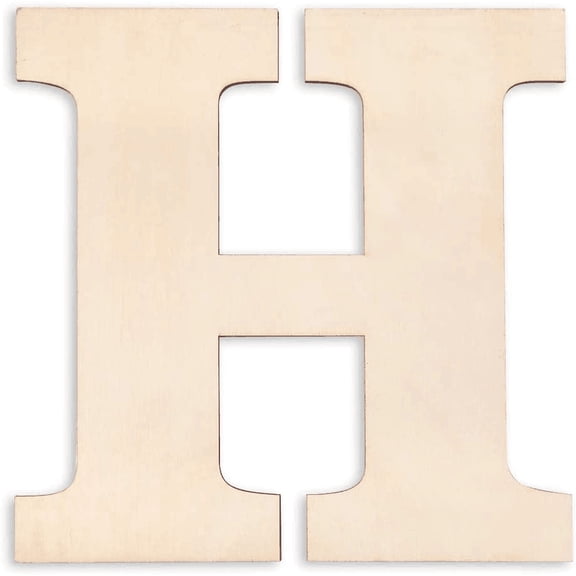 4pcs Unfinished Blank Wooden Letters H for Walls Decor Home Signs Party DIY Craft Projects 12 Inch DIY